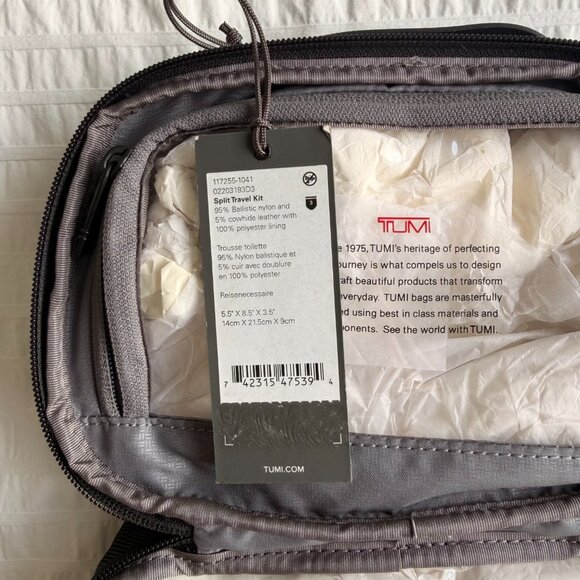 TUMI Alpha Split Travel Kit in black ballistic nylon NWT - Picture 5 of 14